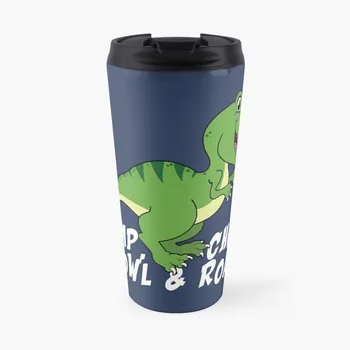 T-Rex, Hűvös Dinoszaurusz | Rajzfilm Dinoszaurusz Utazási Bögre Teaware Kávézók Kupa Set Set Eszpresszó Kávét